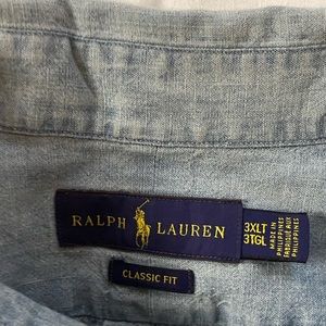 Polo Ralph Lauren denim button up short sleeved shirt